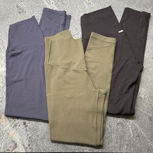 Aerie Set of Three Leggings - Black, Olive, and Navy